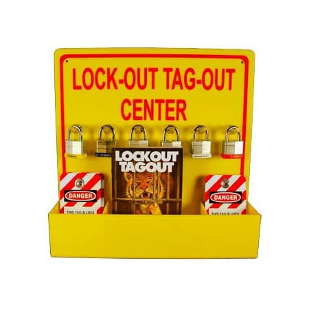 National Marker Co Lockout Tagout Center W/ Tags & Handbook LOTO3